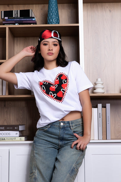 CORAZÓN ROJO Y BLANCO