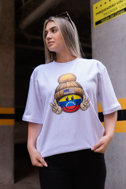 CARITA FELIZ CON GORRO DE USA