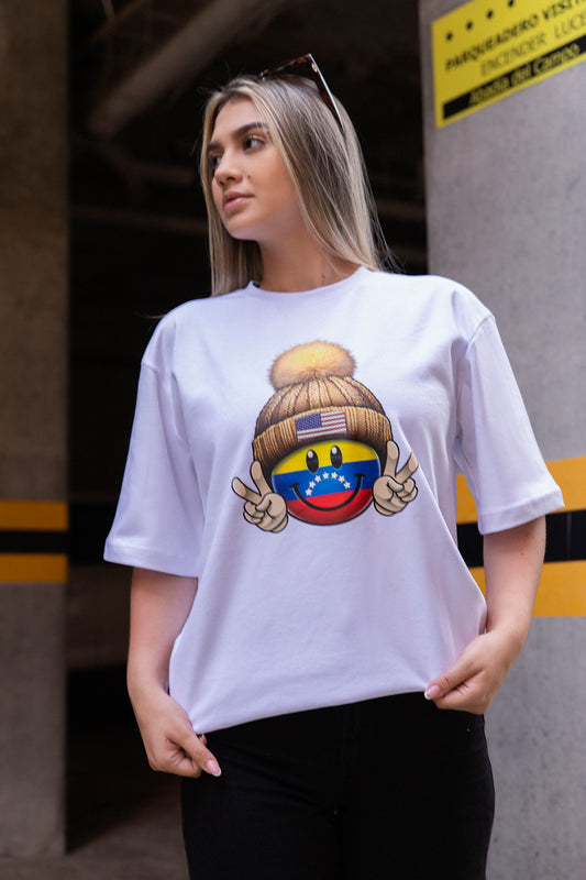 CARITA FELIZ CON GORRO DE USA